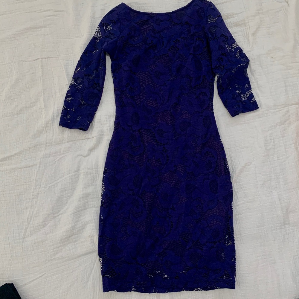 Navy blue lace dress